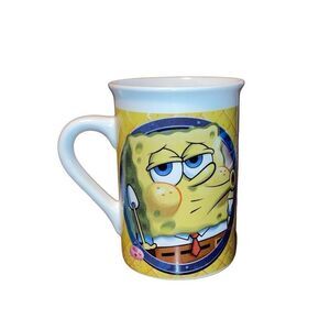 Y2K 2014 Viacom Nickelodeon SpongeBob SquarePants Ceramic Coffee Mug Collectible